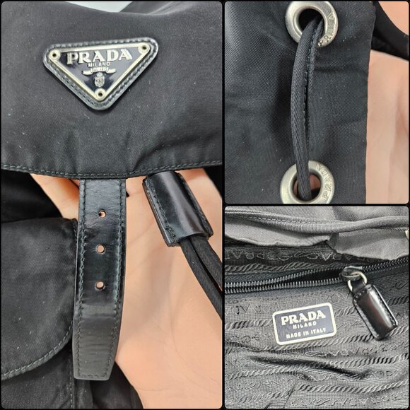 Prada  Black Tessuto Nylon Backpack - Picture 14 of 16